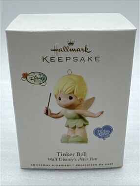 Hallmark 2010 Disney TINKER BELL Precious Moments Porcelain Ornament Peter Pan